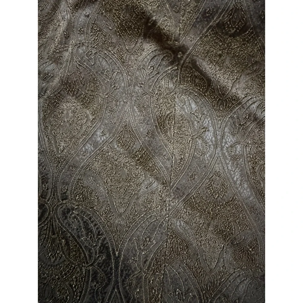 Kay Unger New York Metallic Paisley Brocade Pencil Skirt chocolate brown size 4